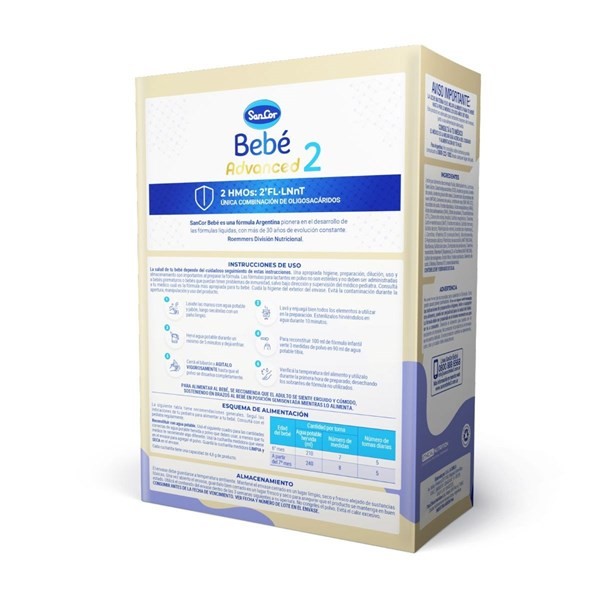 SanCor Bebé 2 Advanced - Estuche 800g - Nueva Fórmula alt