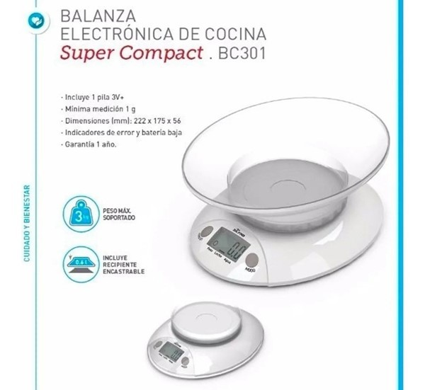 Silfab Balanza Digital de Cocina Con Recipiente alt