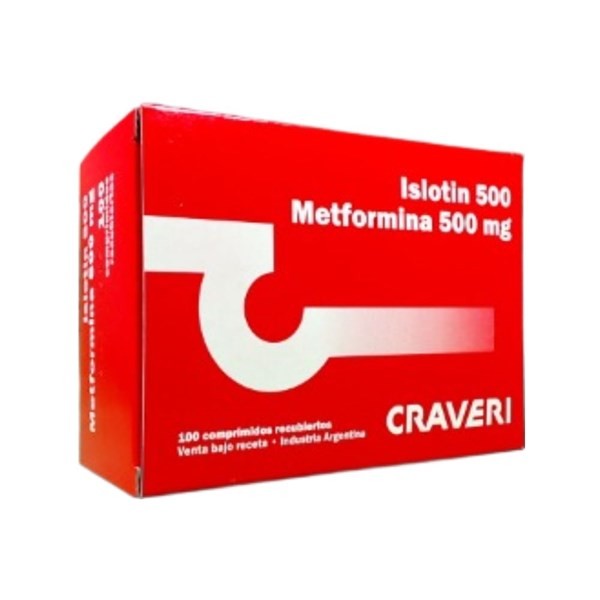 Craveri Islotin 500 Mg + Metformina x 100 Comp #1