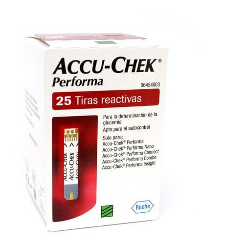 Accu Chek Tiras Reactivas Performa (25 Unidades)
