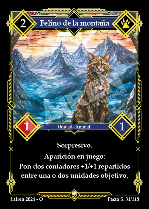 031 Felino De La Montaña Precon Animal/Insecto - Coste 2