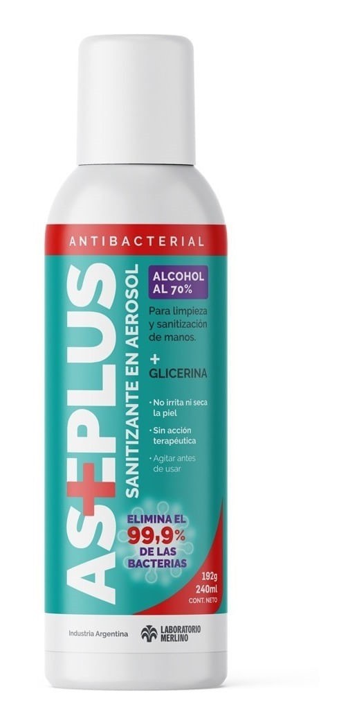 Aseplus Solución Sanitizante Aerosol 240 ml alt