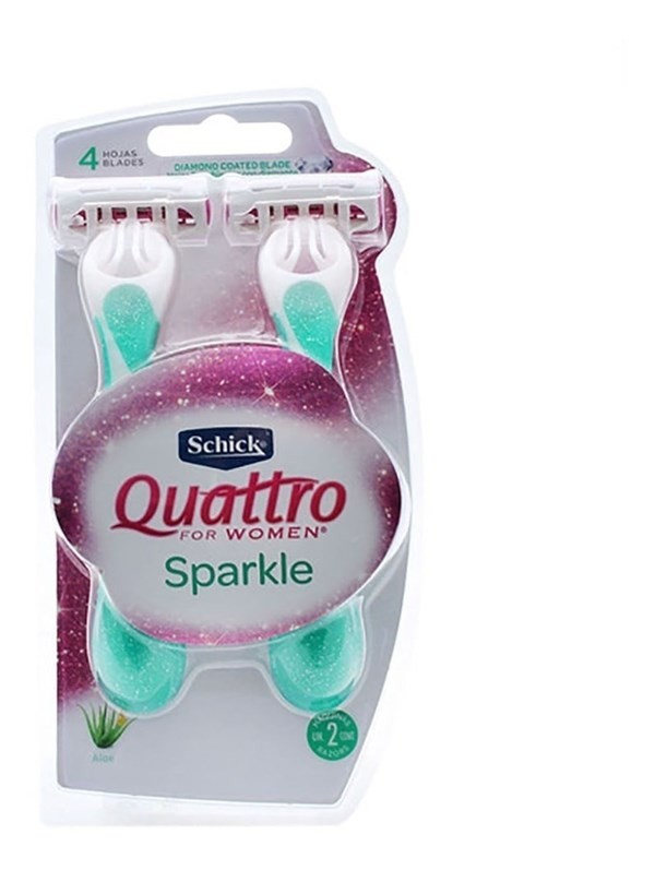 Schick Quattro Sparkle Femenina Afeitadora Descartable 2U #1