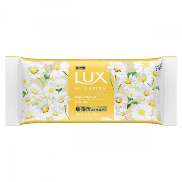 Lux Jabón de Glicerina en Barra Camomila 90 gr (3 Unidades) alt