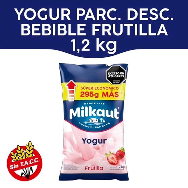 Yogur Milkaut Entero Frutilla Fort.Vitdyzinc S #1