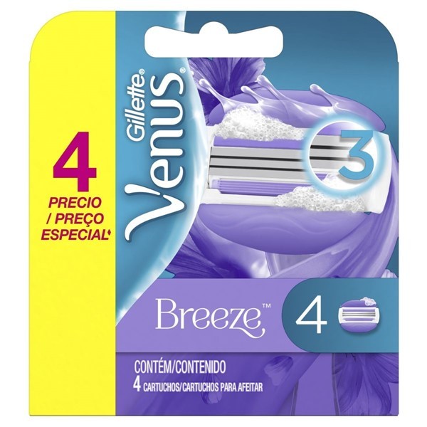 Gillette Cartuchos Para Afeitar Venus Breeze Mujer (4 Unidades) alt
