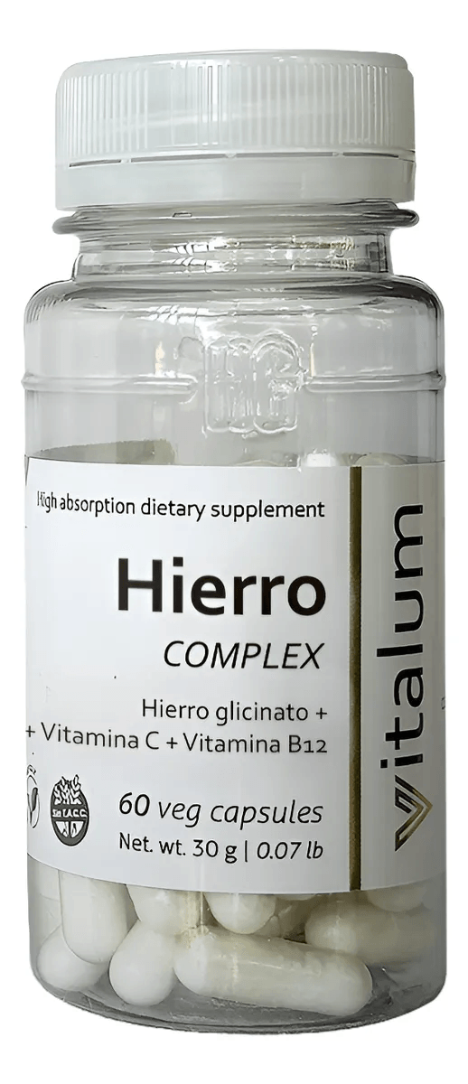 Hierro Complex Vitaminas B9 + B12 + C Vitalum 60 cápsulas alt