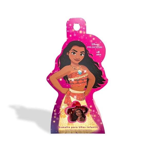 Disney Esmalte Moana Rojo Con Glitter #1