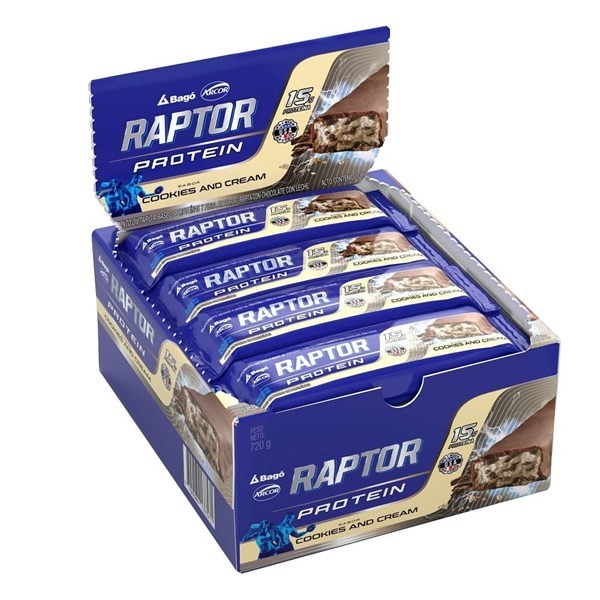Raptor Barra Protein Cookies And Cream (16 Unidades) #1
