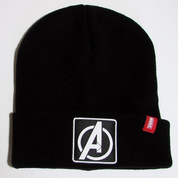 Avengers Gorro De Invierno Negro Infantil Con Parche #1