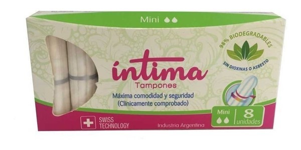 Intima Tampones Máxima Comodidad Y Seguridad Mini 8U Unico