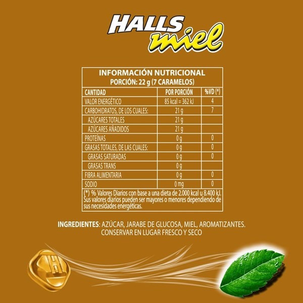 Caramelos Halls Stani Miel Y Menta 28 g. alt