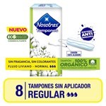 Nosotras Tampones Orgánicos Con Aplicador Regular (8 Unidades) #1