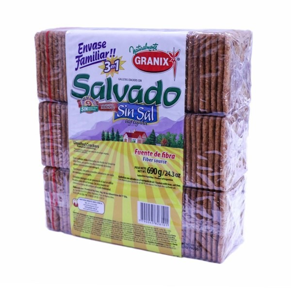 Galletitas Crackers Granix Salvado Sin Sal Agregada 690 Gr #1
