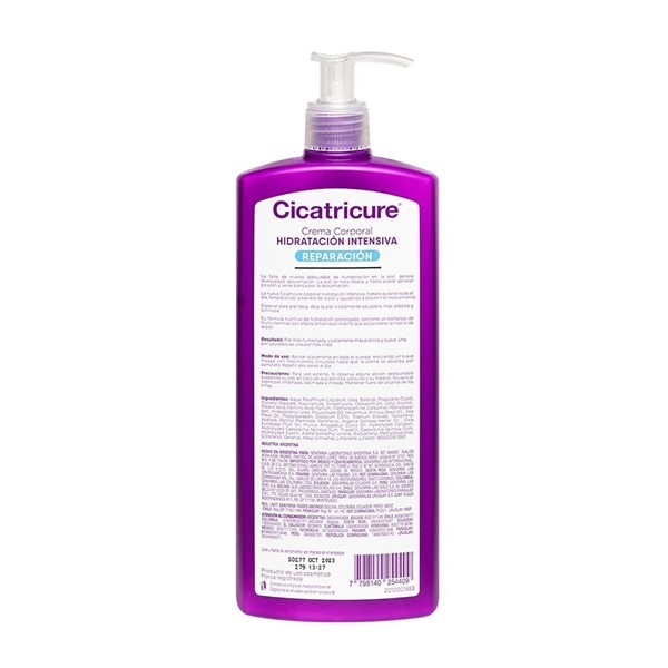 CICATRICURE Crema Corporal Hidratación Intensiva | 400 ml alt