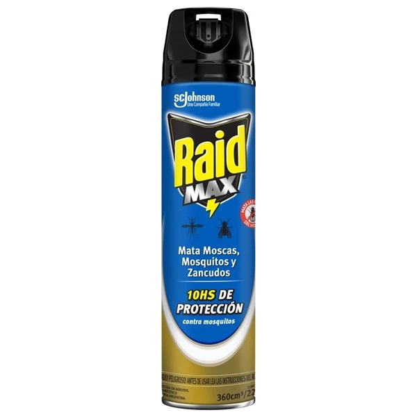 Raid Insecticida Max Mata Moscas Y Mosquitos 370 cc alt
