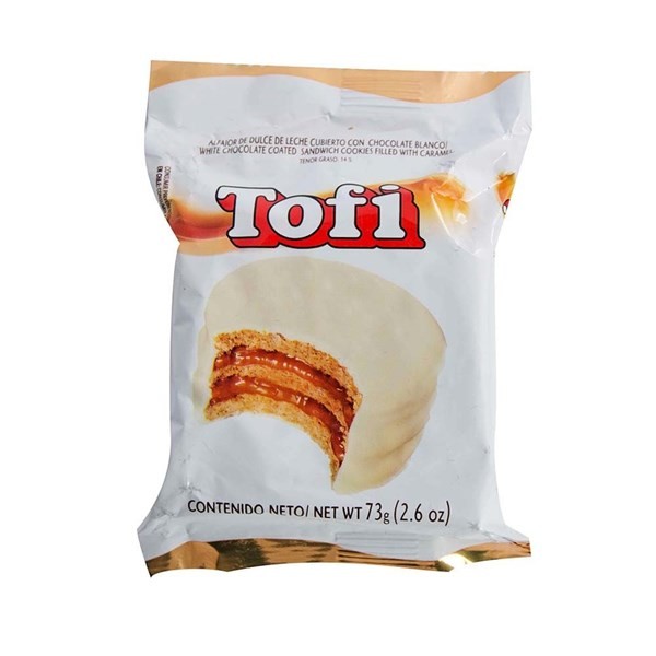 Alfajor Triple Blanco Con Dulce de Leche Tofi 73 gr