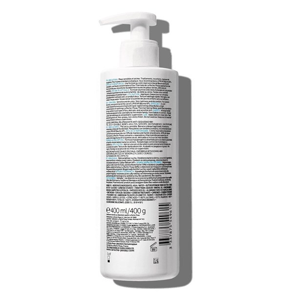 LECHE CORPORAL LA ROCHE POSAY LIPIKAR SIN PERFUME X 400 ml alt