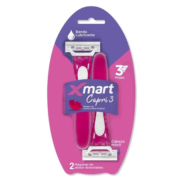 Máquina de Afeitar Xmart Capri3 Mujer | 2 Unidades 