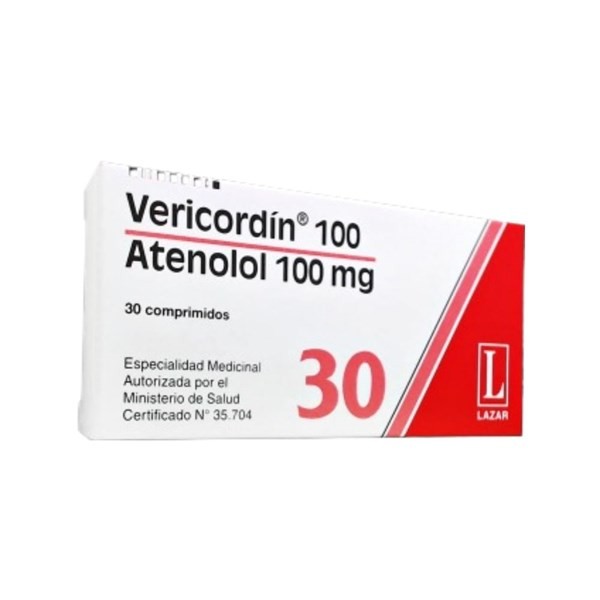 Lazar Vericordin 100 Mg Atenolol x 30 Comp #1