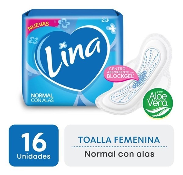 Lina Toalla Normal Con Alas 16 (Unidades) #1