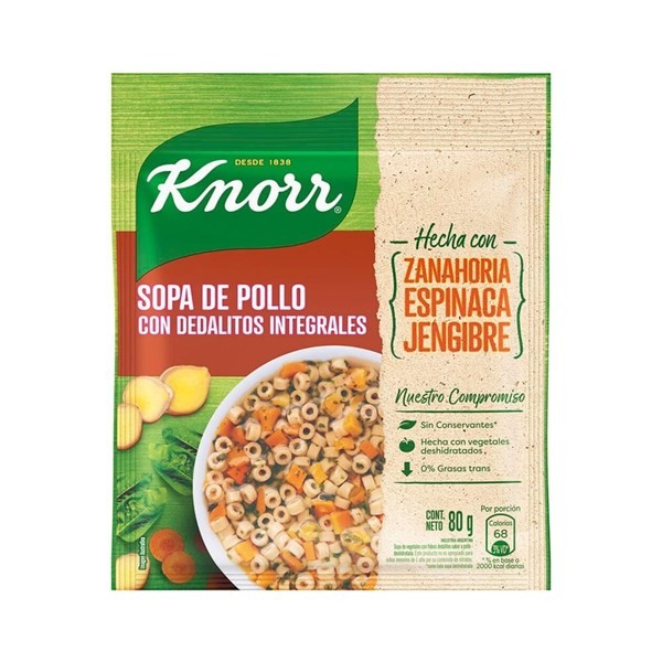 Sopa De Pollo Knorr Con Dedalitos Integrales 80 G #1