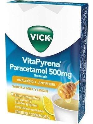Caja Vick Vitapyrena Antigripal Sabor Miel Y Limón 5 Sobres #1