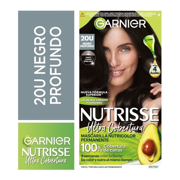 Nutrisse Kit de Coloración Permanente  ultra Cobertura Tono 20 negro Profundo Color