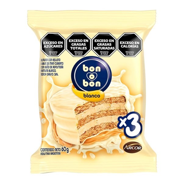 Alfajor Blanco Bon O Bon Triple 60 g #1