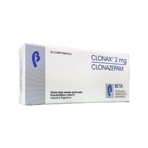 Beta Clonax Clonazepam 2 Mg x 30 Comp #1