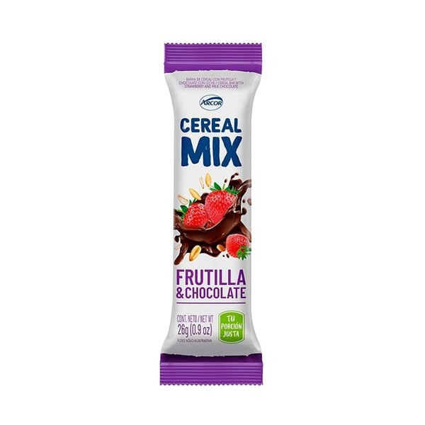 Barra Cereal Mix Frutilla Y Chocolate 26 xgr #1