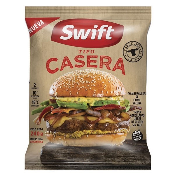 Hamburguesa  Tipo Casera Swift  2 U - 240g #1