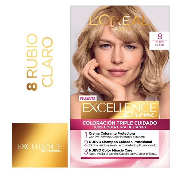 Excellence Kit Coloracion 8 Rubio Claro #1