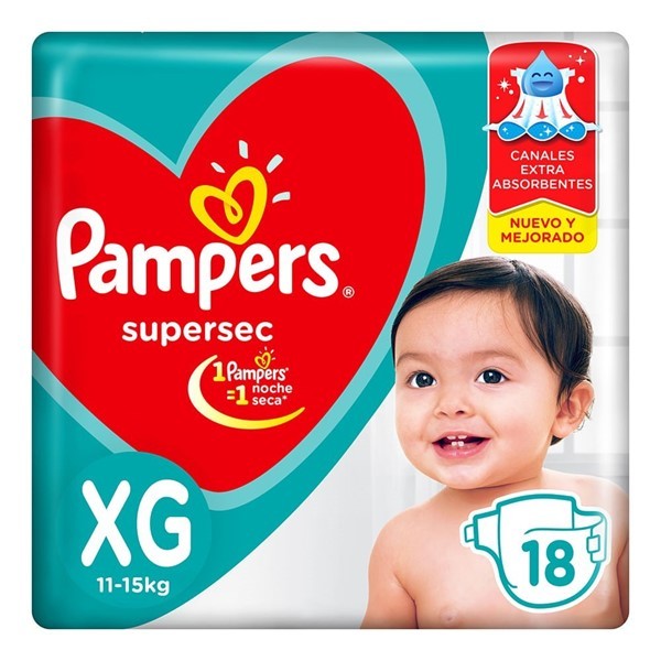Pañal Pampers Supersec Megapack Xg #1
