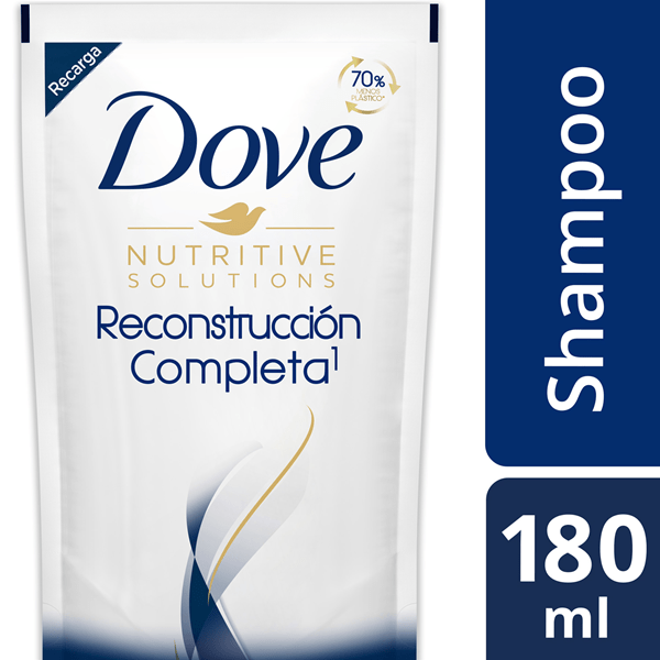 Dove Shampoo Doypack Reconstruccion Completa 180 ml alt