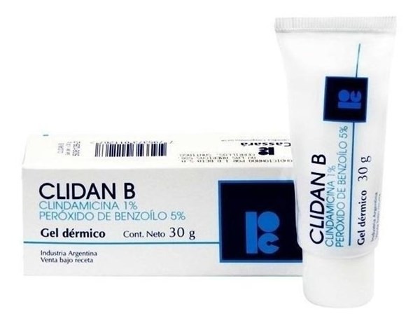 Clidan B | Gel Dermico 30 gr | Clindamicina + Peróxido de Benzoílo 