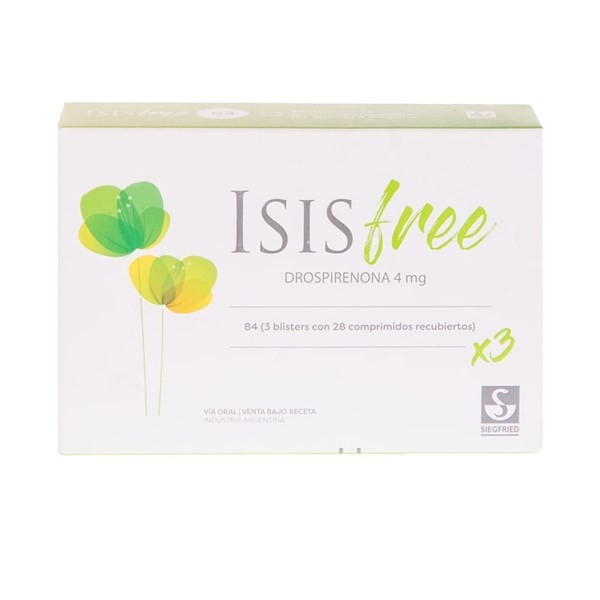 Siegfried Isis Free Sin Estrogenos Drospirenona x 84 Comp Recubiertos (28 x 3) #1