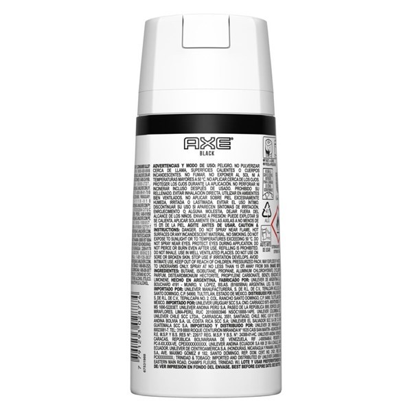 Desodorante Antitranspirante Axe Black en Aerosol x 152 ml alt