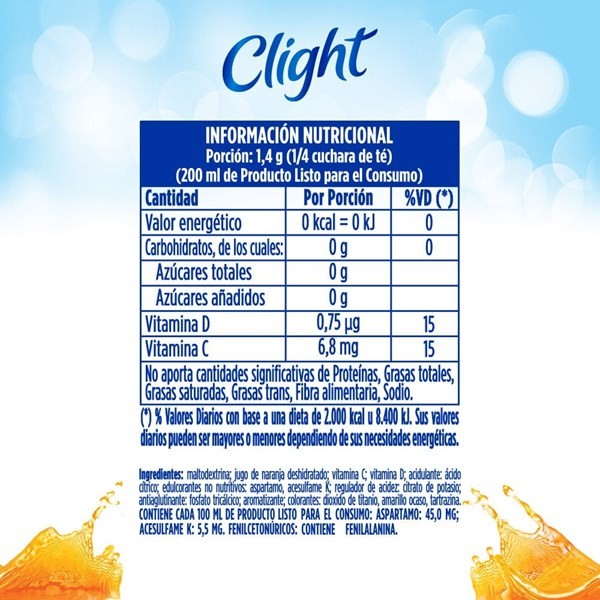 Jugo En Polvo  Clight Naranja Mango 7 G alt