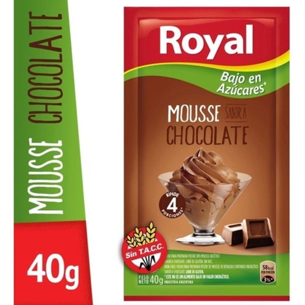 Mousse Royal Chocolate Light X 40 Gr