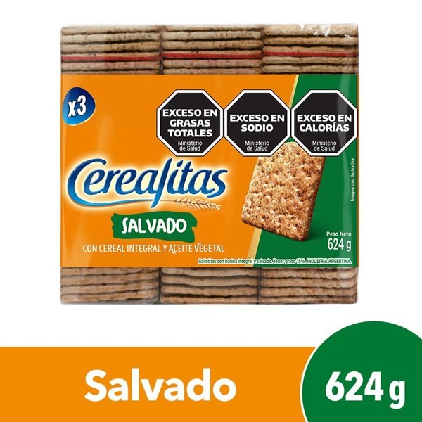 Galletitas Cerealitas De Salvado X3 624 G. #1