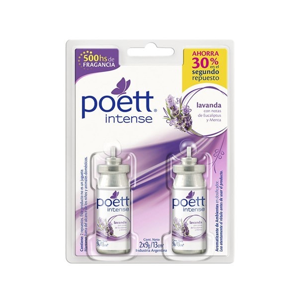 Repuesto Aromatizante De Ambiente Poett Lavanda Intense 9 Gr 2 U alt