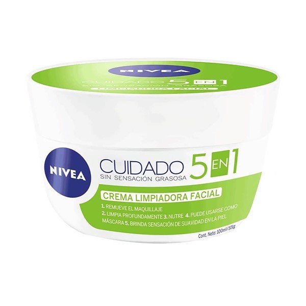 Nivea Crema Facial 5 en 1  Cuidado Limpiadora Para Todo Tipo de Piel 100 ml alt
