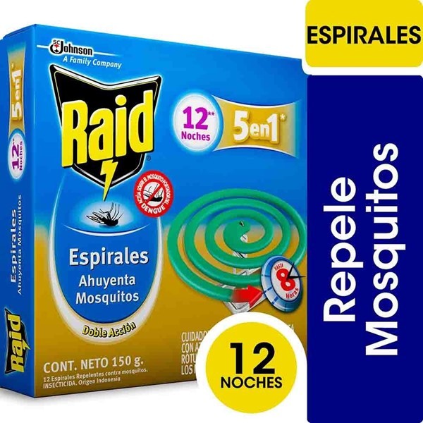 Espirales Raid x 12 Unidades