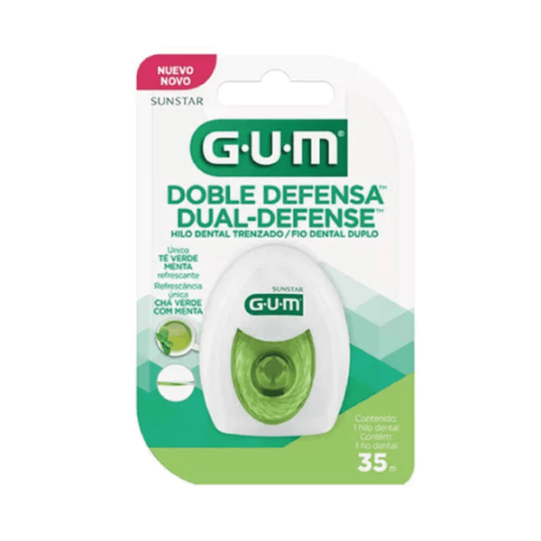 Gum Hilo Dental Trenzado Dual Defence 35 mts #1