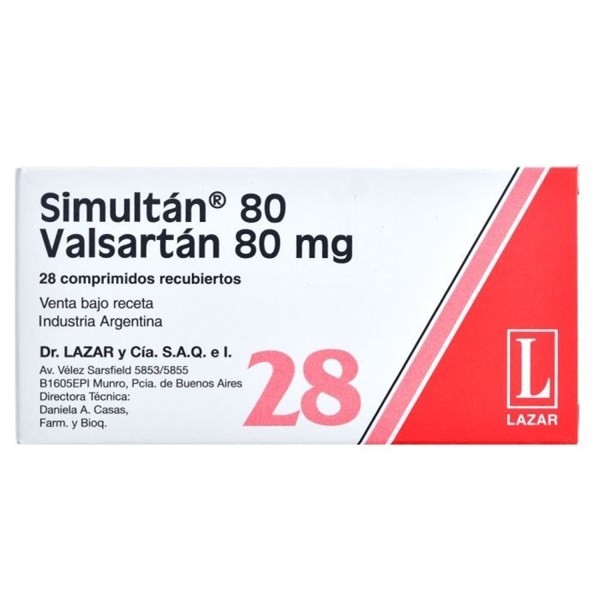 Simultan 80 Mg | 28 Comprimidos | Valsartán #1
