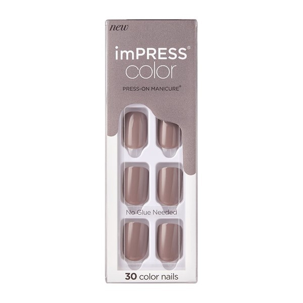 Uñas Postizas Press On Impress Color Taupe Prize