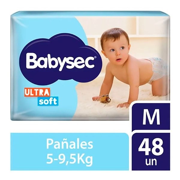 Pañales Babysec Ultrasoft M 48 Un #1