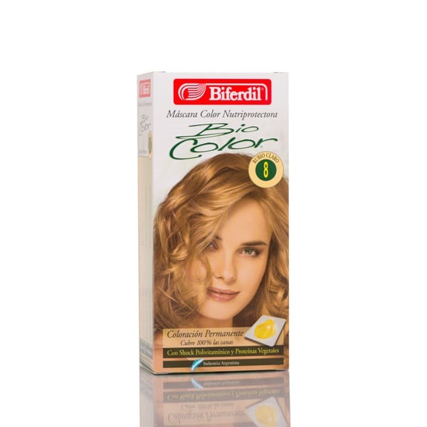 Biferdil Kit Coloracion Bio Color 8 Rubio Claro #1