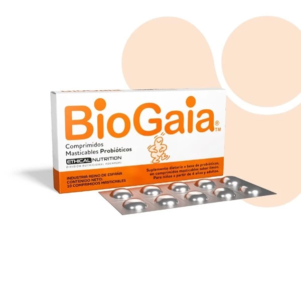 Biogaia Comprimidos Probióticos Masticables Sabor Limón (10 Unidades) alt